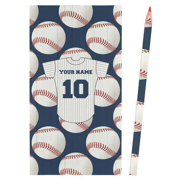 Baseball Jersey Colored Pencils - Front View