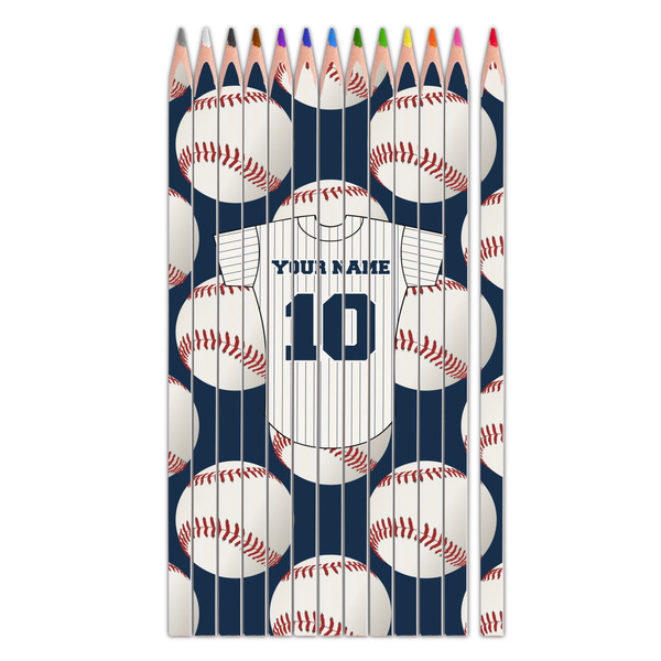 Custom Baseball Jersey Colored Pencils (Personalized)