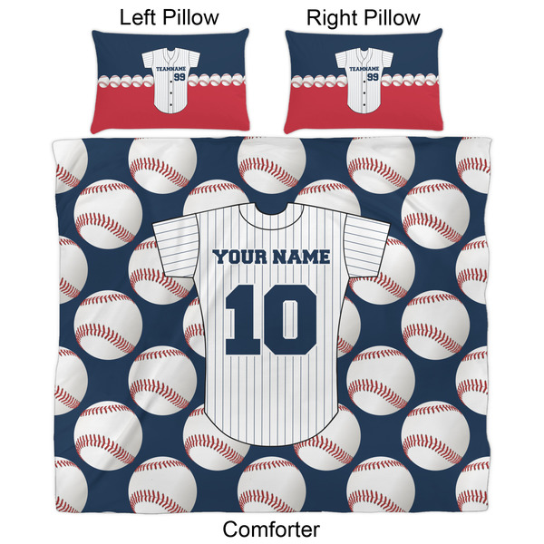 Baseball Jersey Comforter Set - King - Approval
