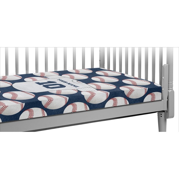 Custom Baseball Jersey Crib Fitted Sheet (Personalized)