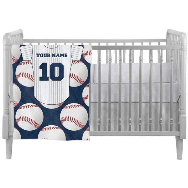 Custom Baseball Jersey Crib Comforter / Quilt (Personalized)