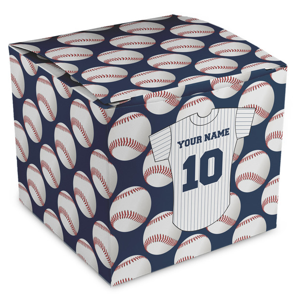Custom Baseball Jersey Cube Favor Gift Boxes (Personalized)