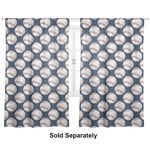 Baseball Jersey Curtains - 56"x80" Panels - Unlined (2 Panels Per Set)