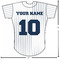 Baseball Jersey Custom Shape Iron On Patches - L - APPROVAL