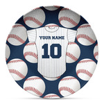 Baseball Jersey Microwave Safe Plastic Plate - Composite Polymer (Personalized)