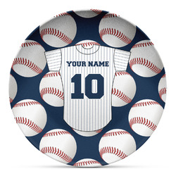 Baseball Jersey Microwave Safe Plastic Plate - Composite Polymer (Personalized)