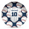 Baseball Jersey Microwave Safe Plastic Plate - Composite Polymer (Personalized)