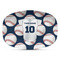 Baseball Jersey Plastic Platter - Microwave & Oven Safe Composite Polymer (Personalized)
