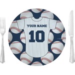 Baseball Jersey Glass Lunch / Dinner Plate 10" (Personalized)