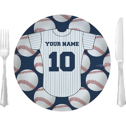 Baseball Jersey 10" Glass Lunch / Dinner Plates - Single or Set (Personalized)