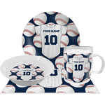 Baseball Jersey Dinner Set - Single 4 Pc Setting w/ Name and Number