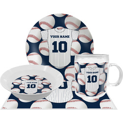 Baseball Jersey Dinner Set - Single 4 Pc Setting w/ Name and Number