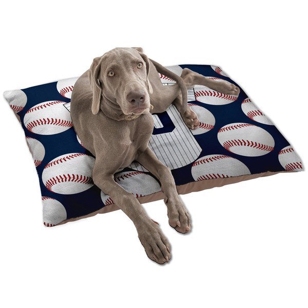 Custom Baseball Jersey Dog Bed - Large w/ Name and Number