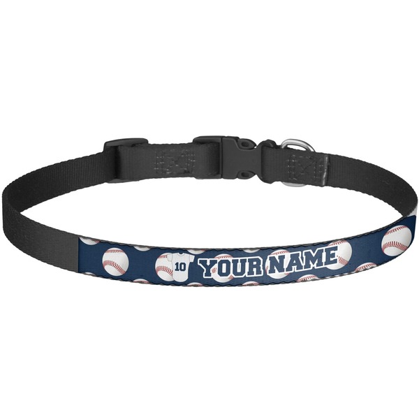 Custom Baseball Jersey Dog Collar - Large (Personalized)