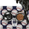 Baseball Jersey Dog Food Mat - Large LIFESTYLE