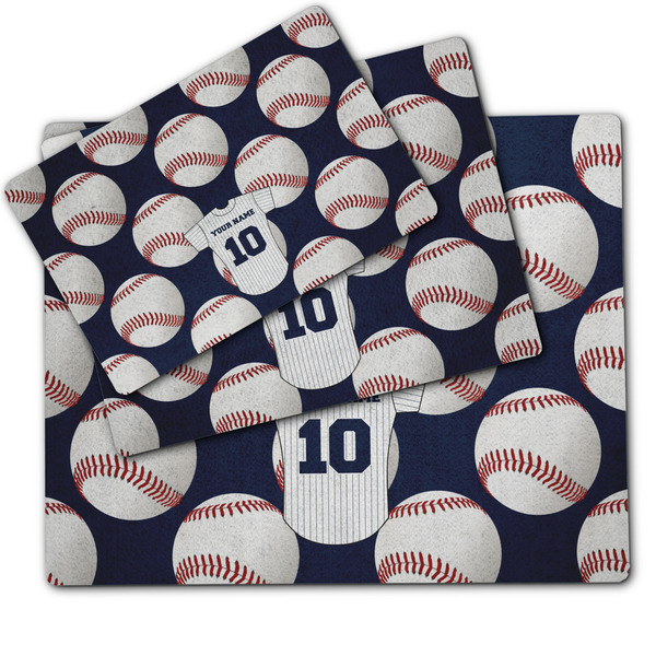 Baseball Jersey Dog Food Mat - MAIN (sm, med, lrg)