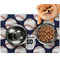 Baseball Jersey Dog Food Mat - Small LIFESTYLE