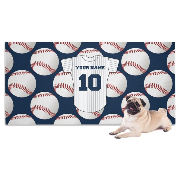 Custom Baseball Jersey Dog Towel (Personalized)