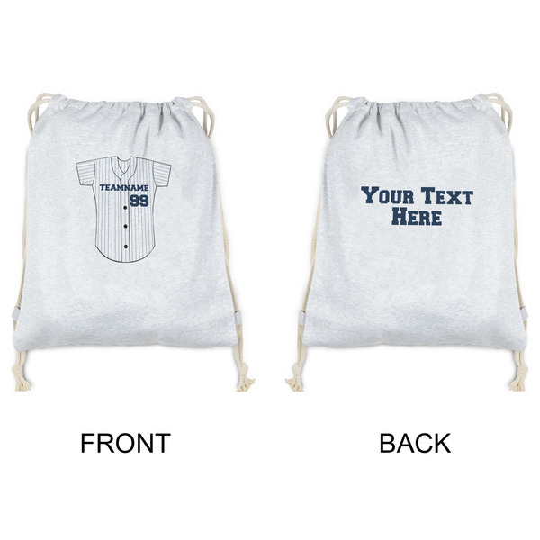 Baseball Jersey Drawstring Backpacks - Sweatshirt Fleece - Double Sided - APPROVAL