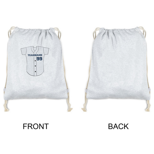 Baseball Jersey Drawstring Backpacks - Sweatshirt Fleece - Single Sided - APPROVAL
