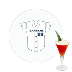 Baseball Jersey Printed Drink Topper -  2.5" (Personalized)
