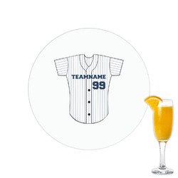 Baseball Jersey Printed Drink Topper - 2.15" (Personalized)