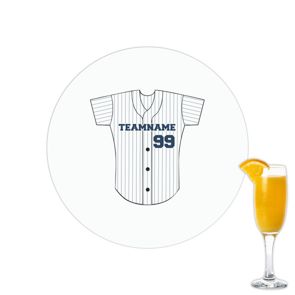 Custom Baseball Jersey Printed Drink Topper - 2.15" (Personalized)