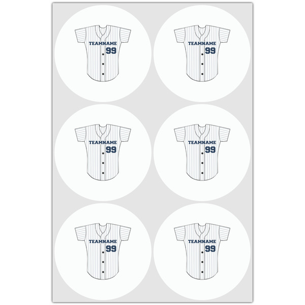 Baseball Jersey Drink Topper - XLarge - Set of 6