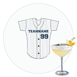Baseball Jersey Printed Drink Topper - 3.5" (Personalized)