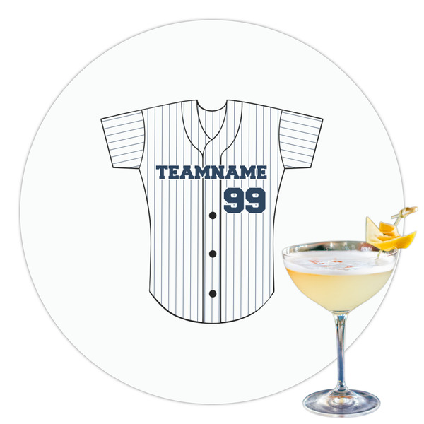 Custom Baseball Jersey Printed Drink Topper - 3.5" (Personalized)