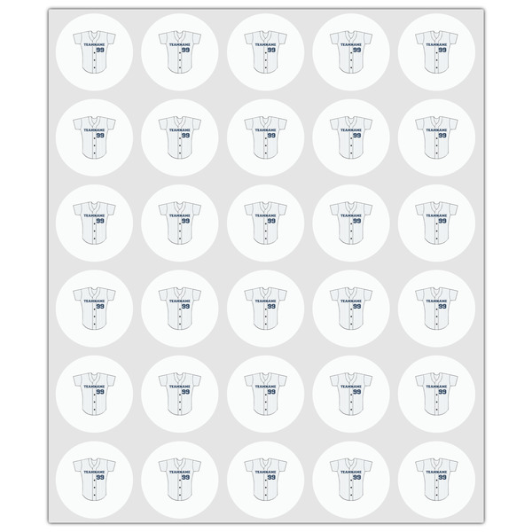 Baseball Jersey Drink Topper - XSmall - Set of 30