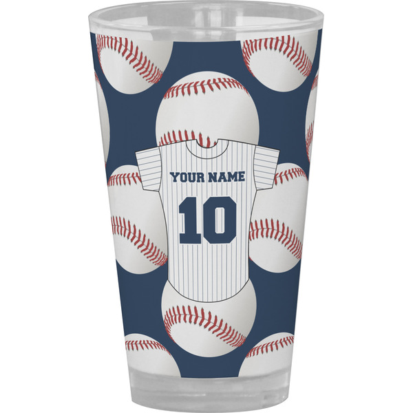 Custom Baseball Jersey Pint Glass - Full Color (Personalized)