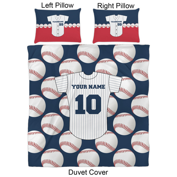 Baseball Jersey Duvet Cover Set - Queen - Approval