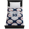 Baseball Jersey Duvet Cover - Twin - On Bed - No Prop