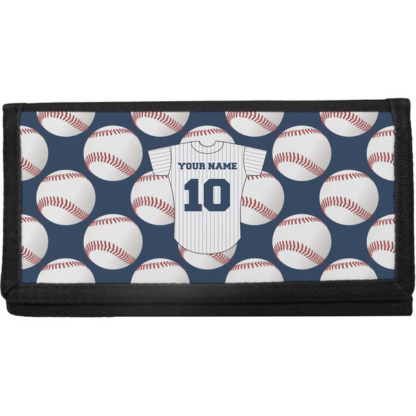 Custom Baseball Jersey Canvas Checkbook Cover (Personalized)