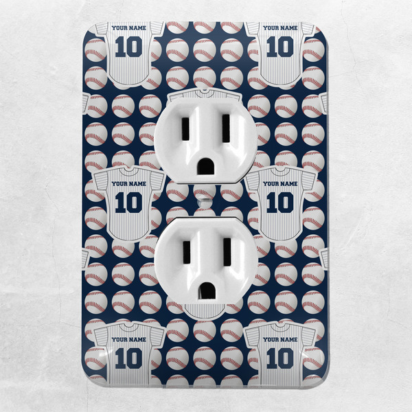 Baseball Jersey Electric Outlet Plate - LIFESTYLE