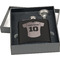 Baseball Jersey Engraved Black Flask Gift Set
