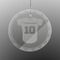 Baseball Jersey Engraved Glass Ornament - Round (Front)
