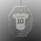 Baseball Jersey Engraved Glass Ornament - Octagon (Personalized)