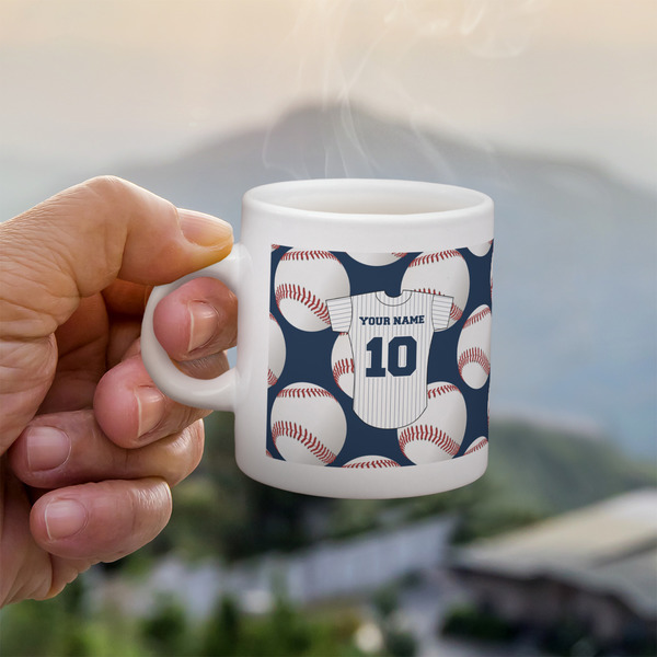 Custom Baseball Jersey Single Shot Espresso Cup - Single (Personalized)