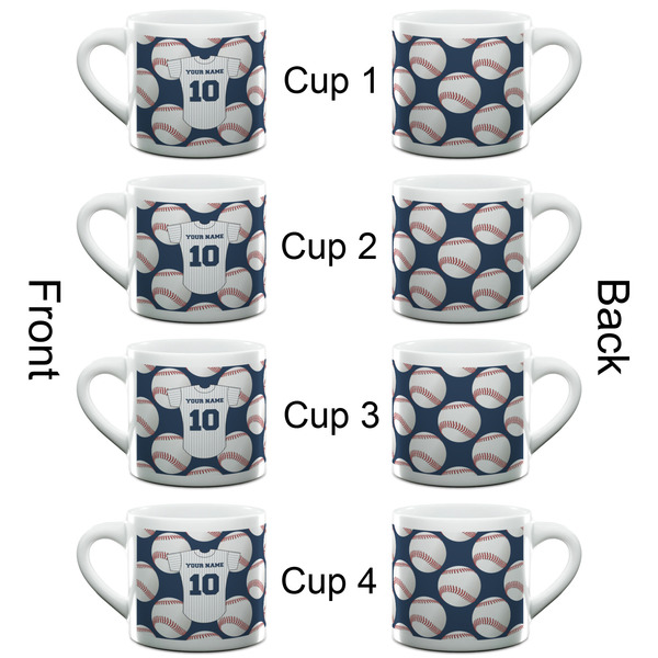 Baseball Jersey Espresso Cup - 6oz (Double Shot Set of 4) APPROVAL