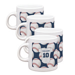 Baseball Jersey Single Shot Espresso Cups - Set of 4 (Personalized)