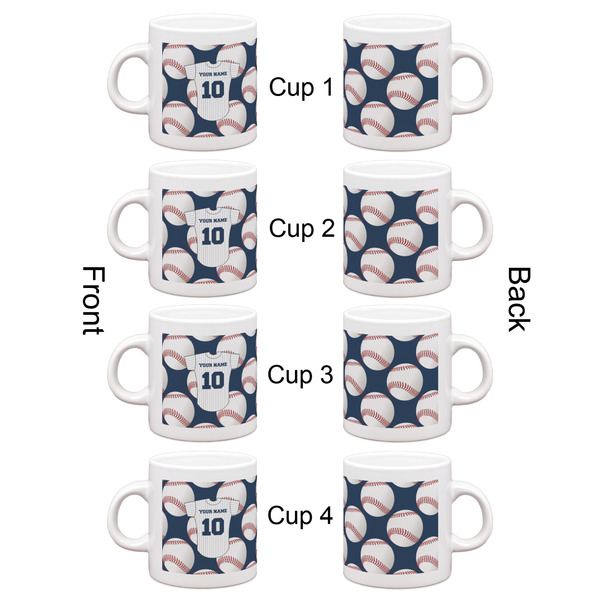 Baseball Jersey Espresso Cup Set of 4 - Apvl