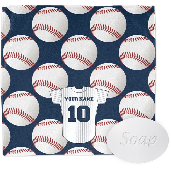 Baseball Jersey Wash Cloth with soap
