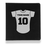 Baseball Jersey Leather Binder - 1" - Black (Personalized)