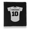 Baseball Jersey Leather Binder - 1" - Black - Front View