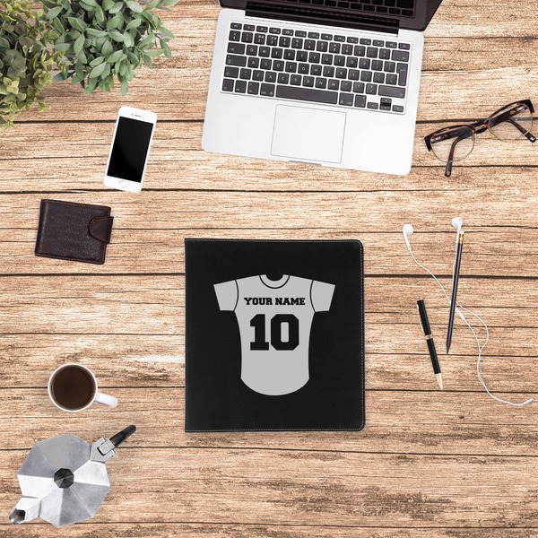Baseball Jersey Leather Binder - 1" - Black - Lifestyle