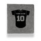 Baseball Jersey Leather Binder - 1" - Grey (Personalized)