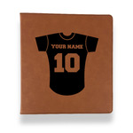 Baseball Jersey Leather Binder - 1" - Rawhide (Personalized)