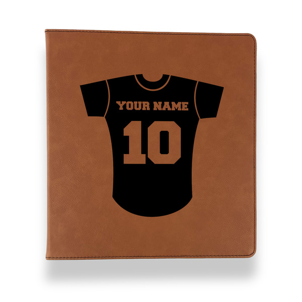 Custom Baseball Jersey Leather Binder - 1" - Rawhide (Personalized)